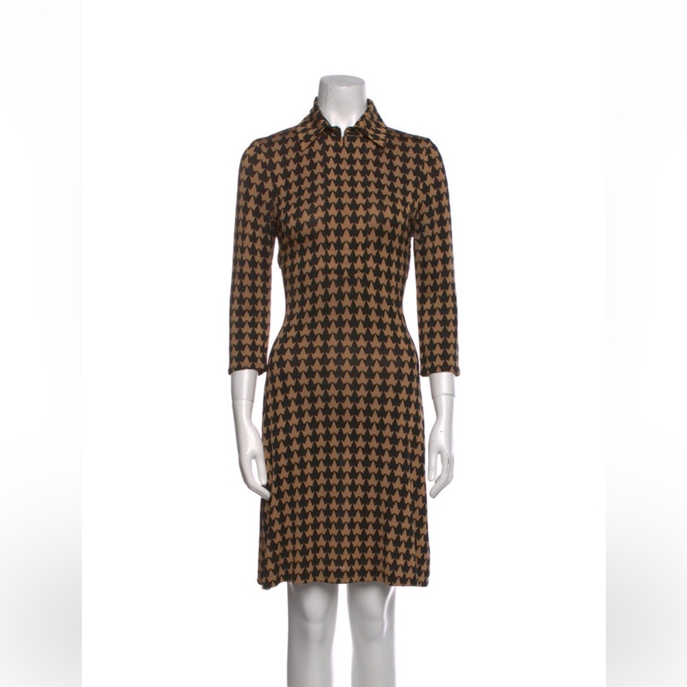 Vintage DVF Elegant Houndstooth Dress